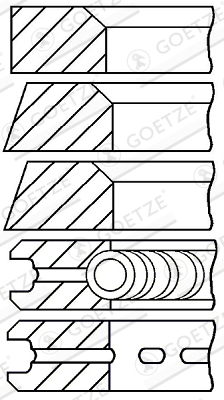 Piston - Segment piston (set) (98,48mm (STD) 2,385-2,385-2,385-4,747) potrivit PERKINS potrivit AKTIV FISCHER M; ALLIS CHALMERS 700; AVELING-BARFORD AM; BERLIET 500; BROOME & VADE CA 1004-4-T3.152