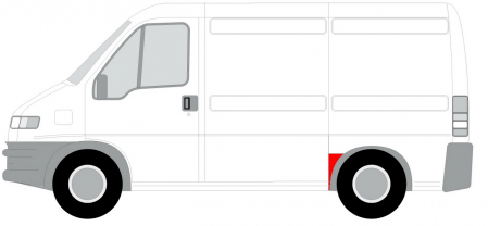 Segment reparatie aripa spate stanga inaintea rotii, model scurt CITROEN JUMPER; FIAT DUCATO; PEUGEOT BOXER intre 1994-2006 [2]