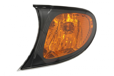 Piese Auto - Semnalizator fata stanga (portocaliu, P21W, cadru negru) BMW Seria 3 2001-2006