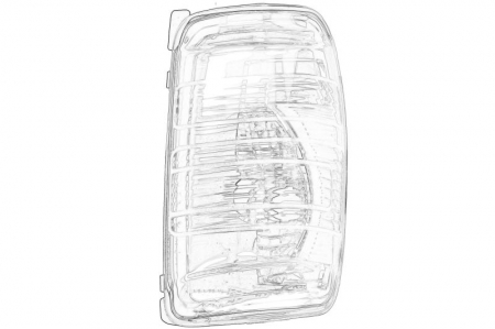 Semnalizator - Semnalizator oglinda dreapta (sticla transparenta) FORD TRANSIT V363 2.0D/2.0DH/2.2D dupa 2013