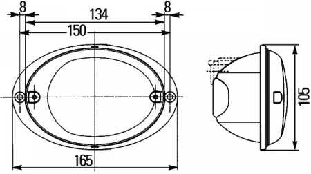 Semnalizator universal spate(culoare sticla: portocaliu) [1]