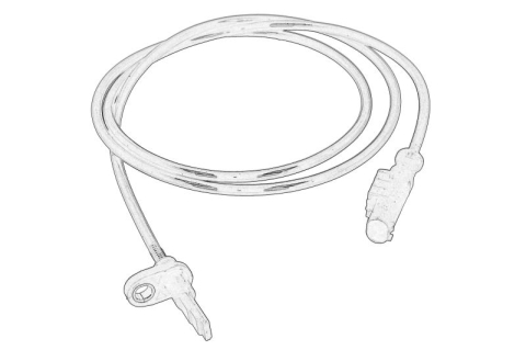 Piese Auto - Senzor ABS Fata Dreapta/Stanga (drept, 1250mm, 2pin) potrivit IVECO DAILY IV, DAILY V, DAILY VI