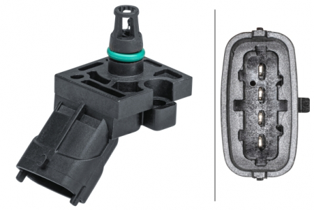 Electrica - Senzor presiune supraalimentare (4 pin) potrivit VOLVO C30, C70 II, S40 II, S60 II, S80 II, V40, V50, V60 I, V70 III, V70 III/KOMBI, XC60 I, XC70 II 2.0D-Electric 03.06-07.18