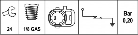 Senzor presiune ulei (0,2bar; 1 pin; negru) potrivit VOLVO S80 II, XC90 I; ACURA TLX; CITROEN C1, C1 II; DAIHATSU CHARADE VIII; HONDA ACCORD VII, ACCORD VIII, CITY V, CIVIC IX 1.0-5.0H 08.89- [1]
