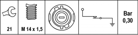 Senzor presiune ulei (0,3bar; 1 pin; alb ca laptele) potrivit VOLVO S40 I, V40; DACIA SOLENZA; MITSUBISHI CARISMA, SPACE STAR; NISSAN ALMERA II, INTERSTAR, KUBISTAR, PRIMASTAR 1.0-3.0 08.88- [1]