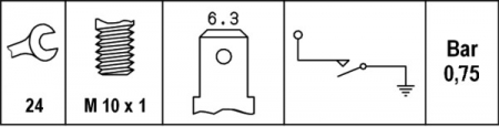 Senzor presiune ulei (0,75-1,05bar; 1 pin; gri) potrivit AUDI 100 C4, 80 B3, A3, A4 B5, A6 C4, A6 C5, A8 D2, CABRIOLET B3; FORD GALAXY I; SEAT ALHAMBRA, CORDOBA 1.0-2.8 08.83-03.10 [1]