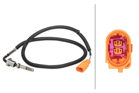 Electrica - Senzor temperatura evacuare (dupa DPF) potrivit AUDI A4 B7, A6 C6 1.9D/2.0D 07.04-08.11