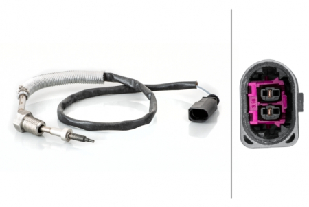 Electrica - Senzor temperatura evacuare (inainte de turbo) potrivit AUDI A3, Q2, Q3, TT; SEAT ALHAMBRA, ATECA, LEON, LEON SC, LEON ST, TARRACO; SKODA KAROQ, KODIAQ, OCTAVIA III, SUPERB III 2.0D 04.12-