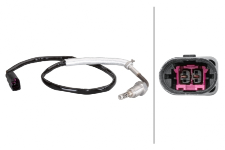 Electrica - Senzor temperatura evacuare (inainte de turbo) potrivit AUDI A3, Q2, Q3, TT; SEAT ALHAMBRA, ATECA, LEON, LEON SC, LEON ST, TARRACO; SKODA KAROQ, KODIAQ, OCTAVIA III, SUPERB III 2.0D 04.12-