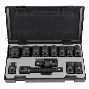 Chei impact - Set 13 piese de impact de 1/2" hexagonale + adaptor