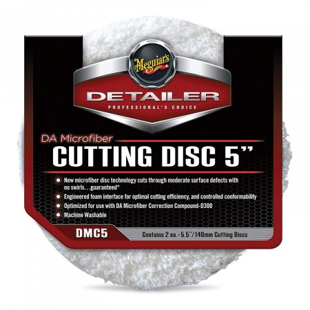 Cosmetice auto - Set 2 bucati burete polish cu microfibra Meguiar's pentru masina de polish, abraziv , 5", Microfiber Cutting Disc