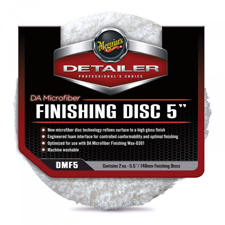 Chimice si Intretinere - Set 2 bucati burete polish cu microfibra Meguiar's pentru masina de polish, finisare , 5", Microfiber Finishing Disc