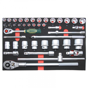 Dulap scule - Set 42 piese 1/2'' si 3/4'' raft carucior