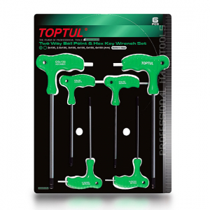 Cheie hexagonala - Set 6 chei imbus maner tip T 2-5mm Toptul