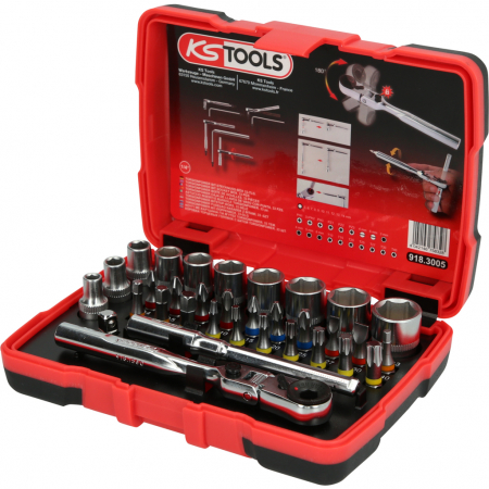 Chei clichet - Set capete de clichet pentru biti 1/4 torsionpower 33 de piese