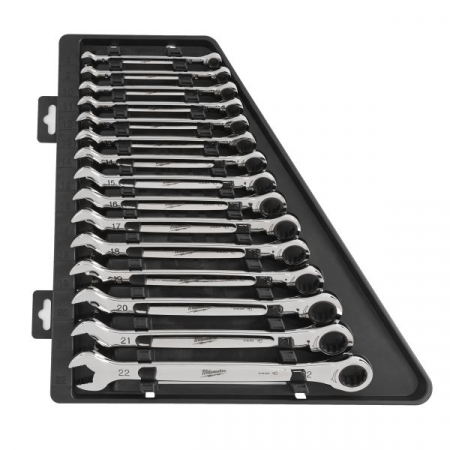 Scule mana - Set chei combinate / clichet,, 12 unghiuri, dimensiune metrica: 10, 11, 12, 13, 14, 15, 16, 17, 18, 19, 20, 21, 22, 8, 9 mm, finisaj: oglinda