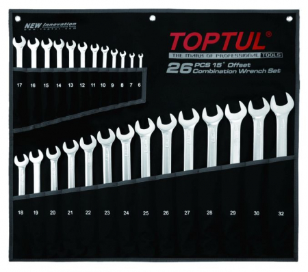 Set scule mana - Set chei combinate diferite marimi, 26 buc.