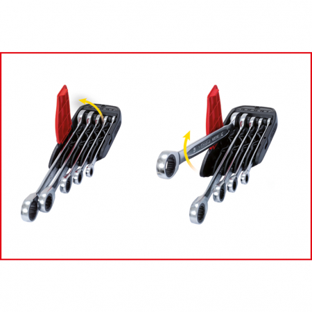 Set chei inelare gearplus cu clichet cu schimbare de directie 5 piese 8-19mm [5]
