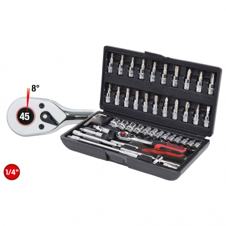 Set chei tubulare de 1/4 chrome 48 de piese [2]