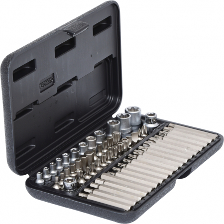 Truse scule - Set chei tubulare si biti 1/4+3/8+1/2 57 de piese