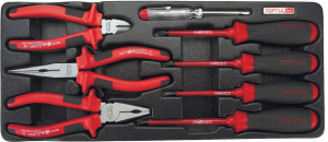 Set scule mana - Set clesti si surubelnite izolate, Toptul 8 piese
