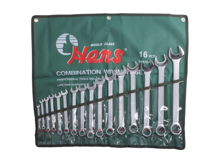 Set scule mana - Set de chei combinate 16 buc. HANS