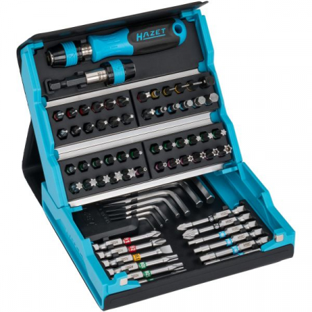 Echipamente - Set de insurubare HAZET HZ2200SC-1, cu biti, profil cap cruce PH, pozidriv PZ, hexagon interior, torx interior, otel crom vanadiu