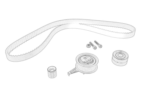 Piese Auto - Set distributie (curea + pinion) potrivit AUDI A3, A4 ALLROAD B9, A4 B9, A5, A6 ALLROAD C8, A6 C8, A7, Q2, Q3, Q5; CUPRA FORMENTOR; FORD TRANSIT CONNECT V761/MINIVAN 2.0D/2.0DH/2.5D 04.06-