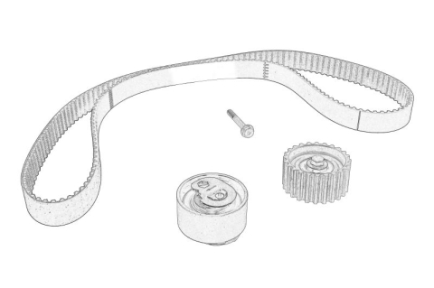 Piese Auto - Set distributie (curea + pinion) potrivit IVECO DAILY III, DAILY IV, DAILY V, DAILY VI; FIAT DUCATO; PEUGEOT BOXER F1AE0481A-F1CGL411A 09.02-