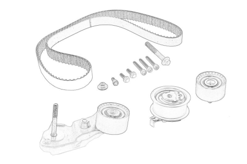 Piese Auto - Set distributie (curea + pinion) potrivit VOLVO S60 II, S80 II, S90 II, V40, V60 I, V60 II, V70 III, V90 II, XC40, XC60 I, XC60 II, XC70 II, XC90 II 2.0/2.0D/2.0H 09.13-