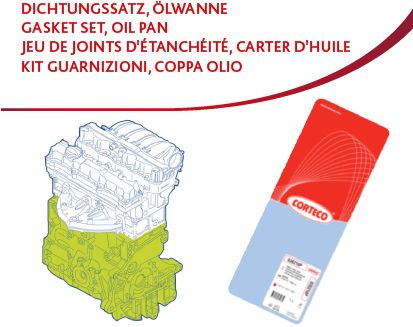 Set garnituri motor-carter potrivit RENAULT CLIO II, CLIO III, KANGOO, KANGOO EXPRESS, LAGUNA I, LAGUNA II, MEGANE I, MEGANE I CLASSIC, MEGANE I COACH, MEGANE II 1.4/1.6 11.97- [1]
