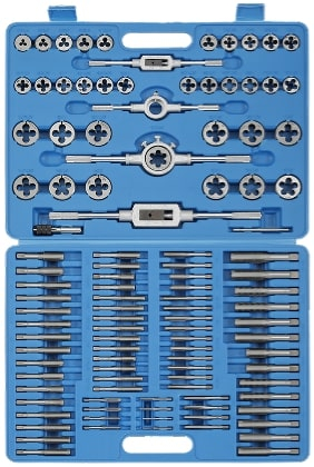 Echipamente - Set instrumente filetare actionare manuala, metric 110 buc, dimensiune filet: M10x1/M10x1,25/M11x1,5/M12x1/M12x1,25/M12x1,5/M12x1,75/M14x1/M14x1,25/M14x1,5/M14x2/M16x1/M16x1,5/M16x2/M18x1,5/M2x0,4/M3x