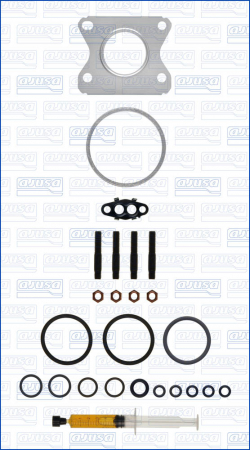 Turbocompresor - Set montaj turbocompresor (cu garnituri) potrivit AUDI A1, A3, Q2; SEAT ARONA, ATECA, IBIZA IV, IBIZA IV SC, IBIZA IV ST, IBIZA V, LEON, LEON SC, LEON SPORTSTOURER, LEON ST 1.0/1.0CNG/1.0H 11.14-