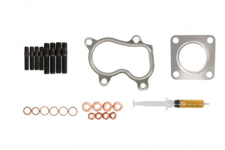 Turbocompresor - Set montaj turbocompresor (cu garnituri) potrivit CHRYSLER GRAND VOYAGER III, VOYAGER III, VOYAGER IV; ISUZU D-MAX I; OPEL FRONTERA A, FRONTERA A SPORT, MONTEREY A 2.5D-3.1D 09.91-06.12