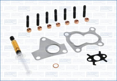 Turbocompresor - Set montaj turbocompresor (cu garnituri) potrivit DACIA LOGAN; NISSAN KUBISTAR, MICRA III; RENAULT CLIO II, CLIO II/HATCHBACK, CLIO III, GRAND SCENIC III, KANGOO, KANGOO EXPRESS, KANGOO II 1.5D 06.01-