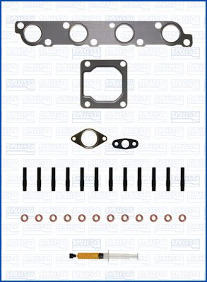 Turbocompresor - Set montaj turbocompresor (cu garnituri) potrivit FORD MONDEO III, TRANSIT; JAGUAR X-TYPE I 2.0D 08.00-12.09