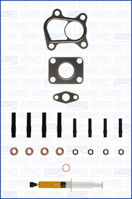 Set montaj turbocompresor (cu garnituri) potrivit HYUNDAI ELANTRA III, HIGHWAY, SANTA FÉ I, TRAJET, TUCSON, TUCSON/SUV; KIA CARENS II, CERATO I, SPORTAGE II 2.0D 03.01- [2]