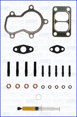 Turbocompresor - Set montaj turbocompresor (cu garnituri) potrivit IVECO EUROCARGO I-III, MAGIRUS, TECTOR I; DAEWOO NOVUS; IRISBUS EUROMIDI, EUROPOLIS, MIDIRIDER, PROWAY; TERBERG-BENSCHOP URBIN 5.9D 09.00-