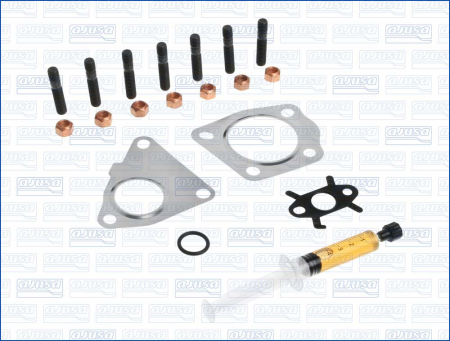 Turbocompresor - Set montaj turbocompresor (cu garnituri) potrivit NISSAN MICRA III, NOTE, QASHQAI I, TIIDA; RENAULT CLIO III, CLIO III/HATCHBACK, FLUENCE, GRAND SCENIC II, GRAND SCENIC III 1.5D/2.0D 08.03-