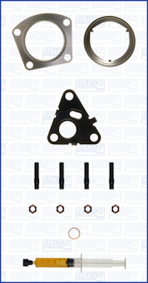Turbocompresor - Set montaj turbocompresor (cu garnituri) potrivit VW CALIFORNIA T5 CAMPER, MULTIVAN T5, TOUAREG, TRANSPORTER T5 2.5D 01.03-05.10