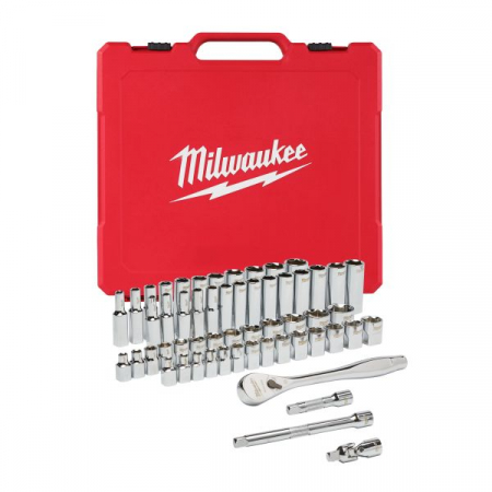Set scule mana - Set scule / set premiu, omogen 56 buc., profil: Hexagonal, priză / antrenare: 3/8", ambalare: valiza plastic