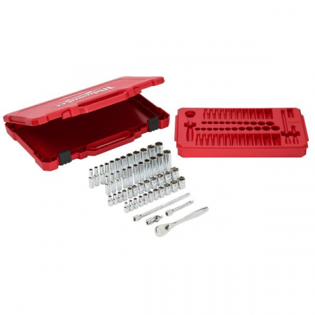 Set scule / Set prize, omogen 50 buc, profil: Hexagonal, priză / antrenare: 1/4", ambalaj: valiză din plastic [1]
