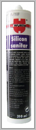 Etansati - Silicon sanitar transparent Wurth, 310 ml