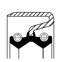 Cuzineti - Simering etansare ( 80x105x20mm DB2 ACM ) KOMATSU