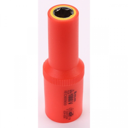 Scule mana - Soclu 3/8" (10 mm) hexagonal, izolat VDE, 1 buc, dimensiune priză: 8 mm
