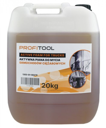Echipare service - Spuma activa PROFITOOL, 20kg, pentru curatarea suprafetelor puternic macinate, caroserie, geamuri de sticlă de camion, prelatele, sasiu, semi-remorci, fluid 