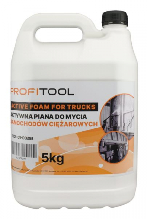 Echipare service - Spuma activa PROFITOOL, 5kg, pentru curatarea suprafetelor puternic macinate, caroserie, geamuri de sticlă de camion, prelatele, sasiu, semi-remorci, fluid 
