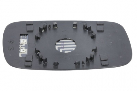 Sticla oglinda laterala Stanga plat, incalzita, crom potrivit VW PASSAT B3/B4 1988-1997 [1]