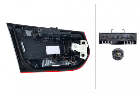 Stop lampa spate dreapta interior, H21W, fumuriu, cu lumina ceata, lumina marsalier potrivit BMW 3 F30, F31, F80 05.15-03.19 [1]