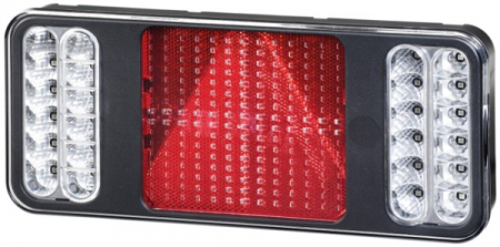 Stopuri - Stop lampa spate dreapta (LED, 24V, cu semnalizator, cu lumina ceata, lumina marsalier, cu lumina stop, lumina parcare, reflector triunghiular, lungime cablu: 0,5m)